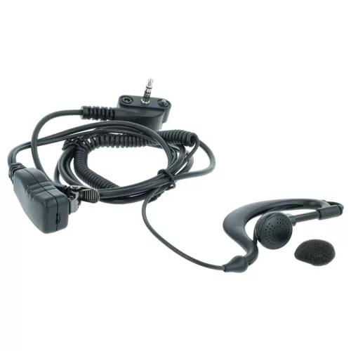 VHBW Radio Headset Yaesu Vertex VX-130 - "Call Receiving Button", Clip Mount
