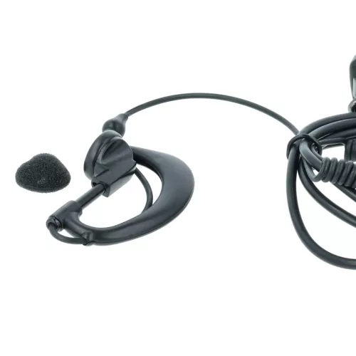 VHBW Radio Headset Yaesu Vertex VX-130 - "Call Receiving Button", Clip Mount