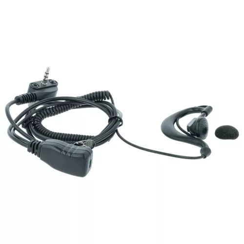 VHBW Radio Headset Yaesu Vertex VX-130 - "Call Receiving Button", Clip Mount