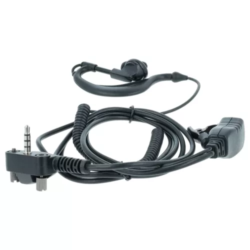 VHBW Radio Headset Yaesu Vertex VX-130 - "Call Receiving Button", Clip Mount
