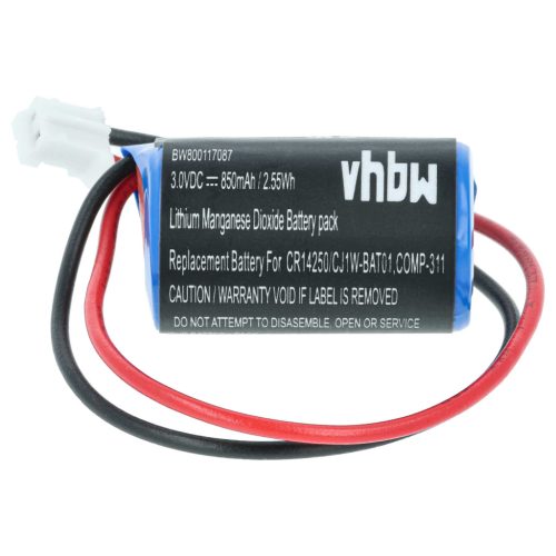 VHBW Ipari Vezérlő Akkumulátor COMP-311, CJ1W-BAT01 - 850 mAh 3 V Li-MnO2