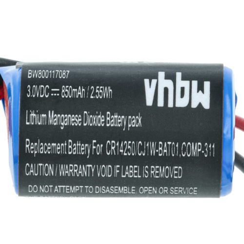 VHBW Ipari Vezérlő Akkumulátor COMP-311, CJ1W-BAT01 - 850 mAh 3 V Li-MnO2