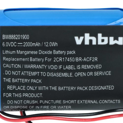 VHBW CNC Controller Battery Panasonic BR-ACF2R - 2000 mAh 6 V Li-MnO2