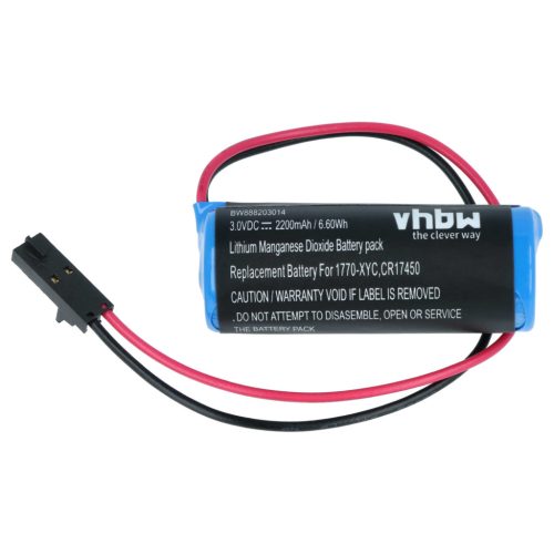VHBW CNC Controller Battery 1770-XYC, 1770-XYC/A, 9556902-LITH - 2200 mAh 3 V Li-MnO2