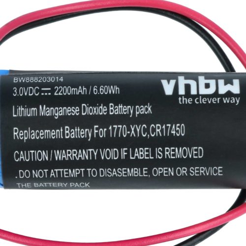 VHBW CNC Controller Battery 1770-XYC, 1770-XYC/A, 9556902-LITH - 2200 mAh 3 V Li-MnO2