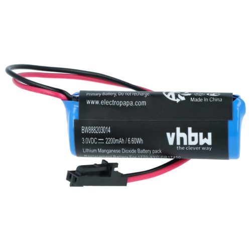 VHBW CNC Controller Battery 1770-XYC, 1770-XYC/A, 9556902-LITH - 2200 mAh 3 V Li-MnO2