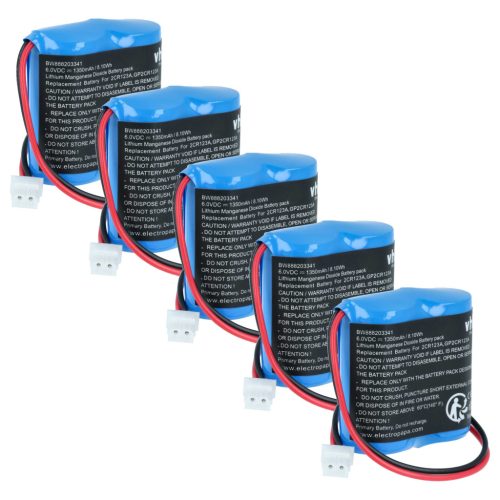 VHBW Bewegungsmelder Akku Visonic EVE2CR17450-C, 103-302915, 103-302891 - 1350 mAh 6 V Li-MnO2