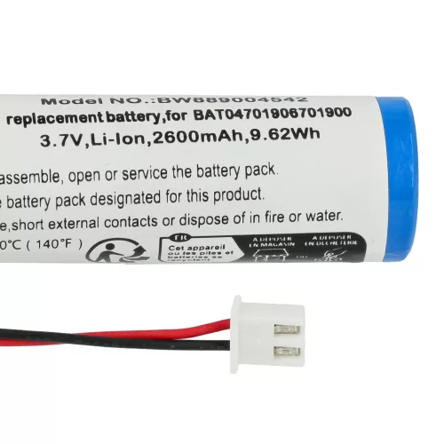 VHBW Akku Zafferano 8052536910881, BAT04701906701900 - 2600 mAh 3,7 V Li-Ion