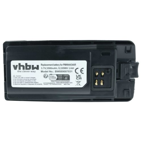 VHBW Radio Akku PMLN6394A, PMLN6394, MNN4453AR, PMNN4434, PMNN4434A - 3500 mAh 3,7 V Li-Ion