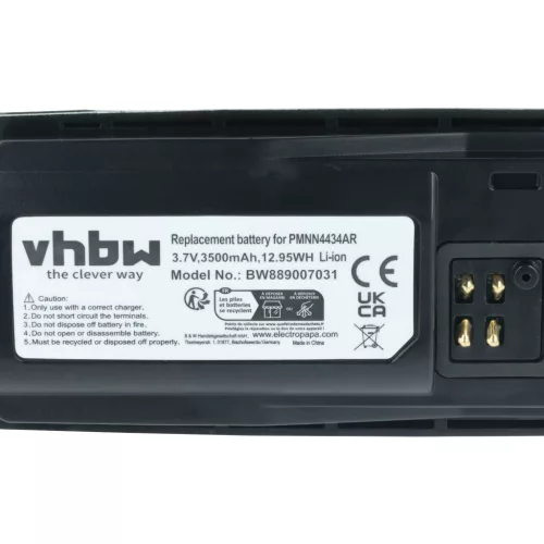 VHBW Radio Akku PMLN6394A, PMLN6394, MNN4453AR, PMNN4434 - 3500 mAh 3,7 V Li-Ion