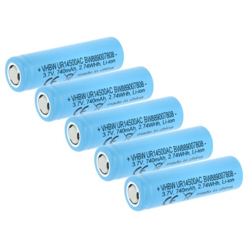 VHBW Elektrische Zahnbürste Akku Braun 81728497, UR14500AC - 740 mAh 3,7 V Li-Ion