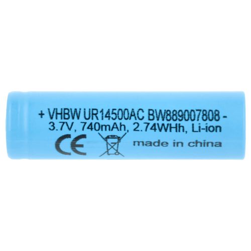 VHBW Elektrische Zahnbürste Akku Braun 81728497, UR14500AC - 740 mAh 3,7 V Li-Ion