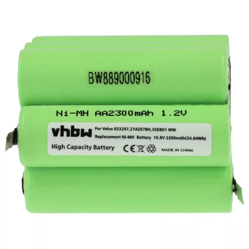 VHBW Roller Shutter Battery 833297, 27AZ07BH, 3SD B01 WW - 2300 mAh 10.8 V NiMH