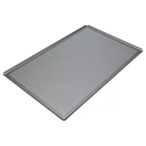 Sütőhöz alkalmas tepsi - 60 x 40 x 1 cm Ezüst, Perforált