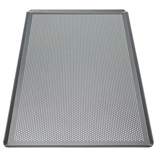 Sütőhöz alkalmas tepsi - 60 x 40 x 1 cm Ezüst, Perforált