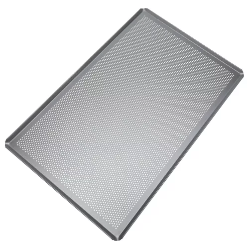 Sütőhöz alkalmas tepsi - 60 x 40 x 1 cm Ezüst, Perforált