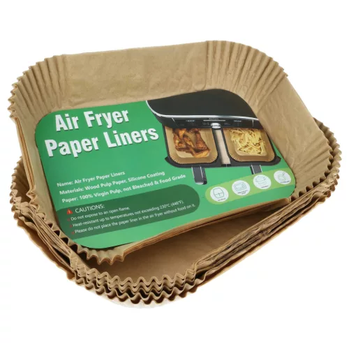 VHBW 100 db sütőpapír betét Ninja air fryer készülékekhez – 24,9 × 20,6 × 6,3 cm