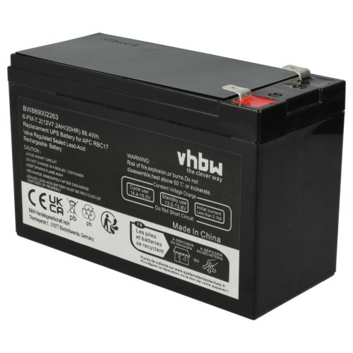 VHBW UPS Akku APC RBC17 - 7200 mAh 12 V AGM