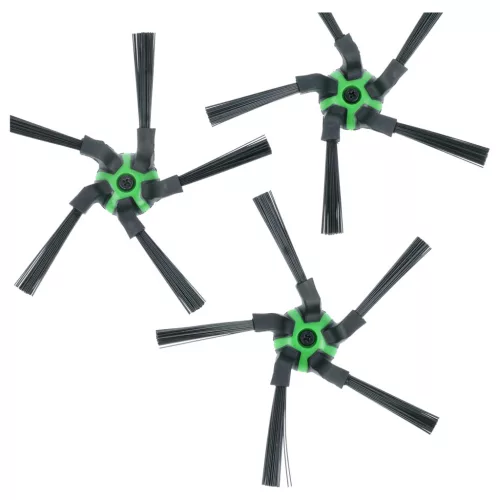 3x Oldalkefe iRobot Roomba s9, s9 Plus, 9150, 9550 Robotporszívóhoz - 5-karú, fekete, zöld