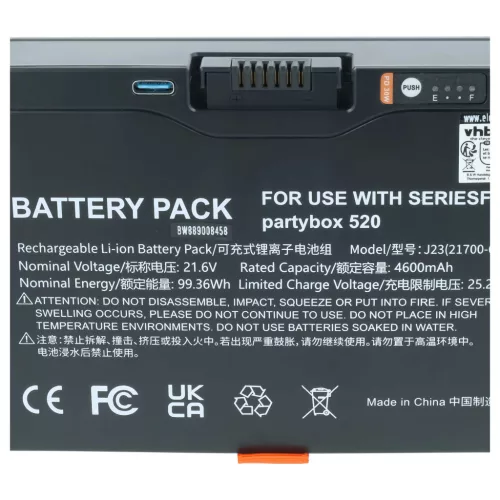 Akkumulátor JBL FG6CELL21700G helyett, Akkumulátor 600 JBL Hangszóróhoz - Li-Ion 4600 mAh