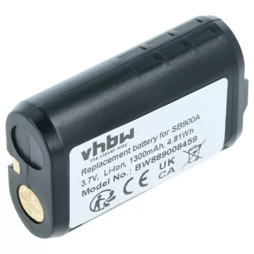 Vezeték nélküli rendszer akkumulátor Shure SB900A, SB900B, SB900C, 95A42465, SB900 helyett - 1300 mAh 3.7 V Li-Ion