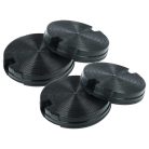 4x Aktivkohlefilter als Ersatz für AEG/Electrolux 5028203400 für Bauknecht Kochfeld - 19.8 cm