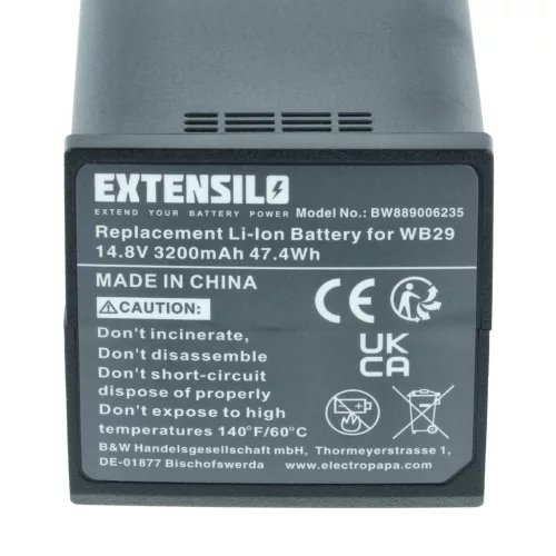 VHBW Camera Flash Battery Godox DFB/GDWB29, WB29 - 3200 mAh 14.8 V Li-Ion