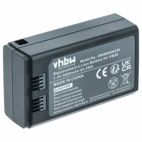 Kamera vaku egység 2x akkumulátor Godox VB30 helyett - 3000 mAh 7.4 V Li-Ion