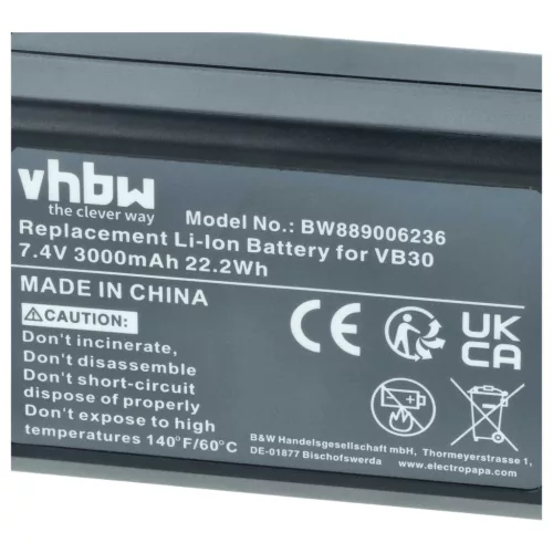 Kamera vaku egység 2x akkumulátor Godox VB30 helyett - 3000 mAh 7.4 V Li-Ion