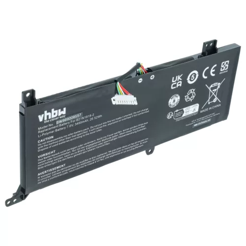 Notebook akkumulátor Asus B21N1818-2 helyett - 3490 mAh 7.6 V Li-polimer