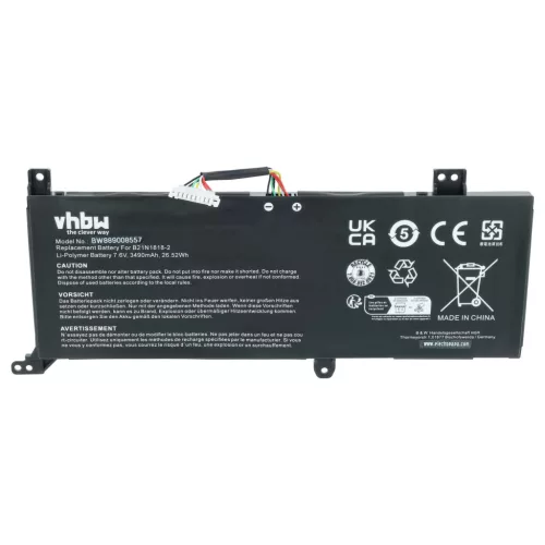 Notebook akkumulátor Asus B21N1818-2 helyett - 3490 mAh 7.6 V Li-polimer