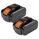 EXTENSILO 2 db Rockwell RW9351.1 csereakkumulátor – 5 Ah, 20 V, Li-ion, fekete/narancssárga