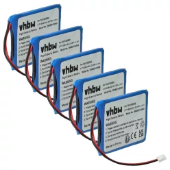   5x Akkumulátor Aastra BKB 201 010/1, FA01302005 helyett Ericsson vezetékes telefonhoz - 650 mAh 3.7 V Li-Ion