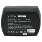 VHBW 2 db NiMH akkumulátor Metabo gépekhez – 2100 mAh, 9,6 V
