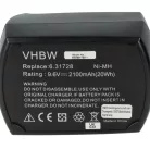 VHBW 2 db NiMH akkumulátor Metabo gépekhez – 2100 mAh, 9,6 V