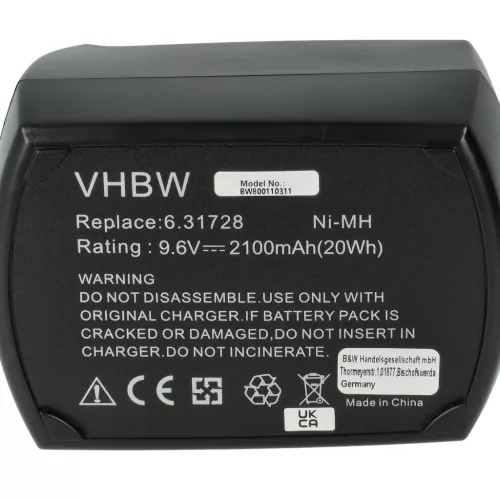 VHBW 2 db NiMH akkumulátor Metabo gépekhez – 2100 mAh, 9,6 V