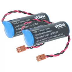   Ipari vezérlő 2x akkumulátor helyettesíti az Omron CS1W-BAT01 - 3500mAh 3.6V Li-SOCl2