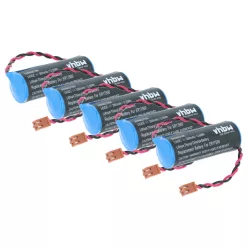   Ipari vezérlő 5x akkumulátor Omron CS1W-BAT01 helyett - 3500mAh 3.6V Li-SOCl2
