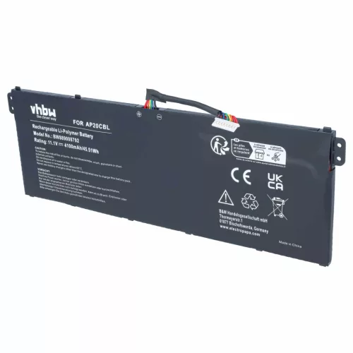 Akkumulátor Acer Swift 3 SF314-43-hoz és más modellekhez, helyettesíti az AP20CBL-t, Li-Polymer, 11.1 V, 4100 mAh