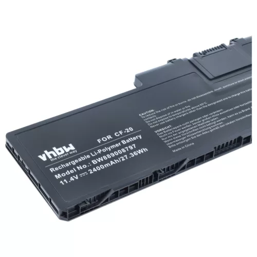 Akkumulátor Panasonic Toughbook CF-20-hoz, helyettesíti CF-VZSU0QW, Li-Polymer, 11.4 V, 2400 mAh