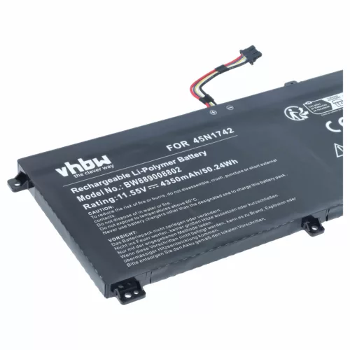 Akkumulátor Lenovo Thinkpad T550-hez és más modellekhez, 45N1740 helyettesítő, Li-Polymer, 11.55 V, 4350 mAh