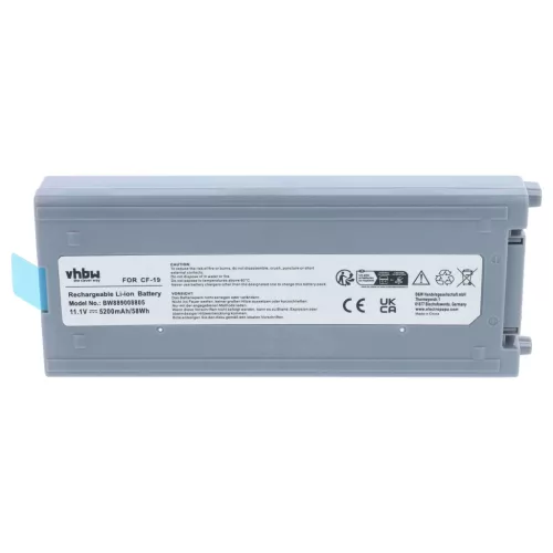 Akkumulátor Panasonic Toughbook CF-19-hez, helyettesíti CF-VZSU48, Li-ion, 11.1 V, 5200 mAh
