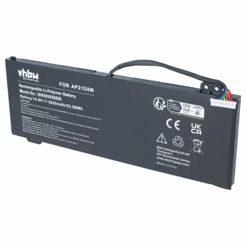 Akkumulátor Acer Nitro 5 AN515-46-hoz és más modellekhez, helyettesíti az AP21D8M-et, Li-Polymer, 14.8 V, 3620 mAh