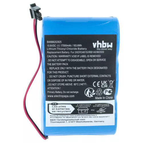 Ipari robot 5x akkumulátor helyettesíti ABB 3HAB 9999-1, 3HAB9999-1, 1SAP180300R0001 - 17000 mAh 10.8 V Li-SOCl2