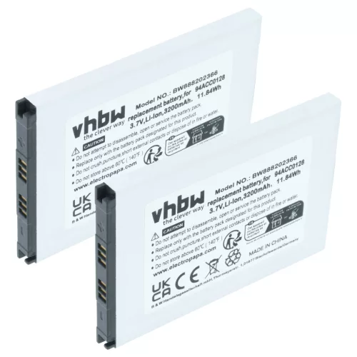 Kézi számítógép 2x akkumulátor Datalogic BTDL1, 94ACC0129, 94ACC0128, 3H21-00000491 helyett - 3200mAh, 3.8V