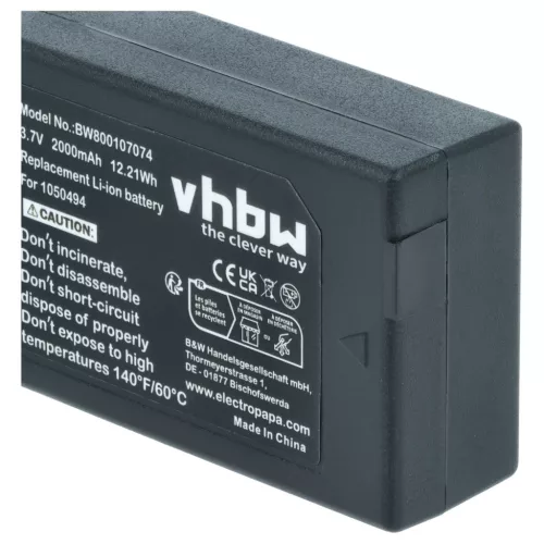Kézi számítógép 2x akkumulátor Psion WA3006, WA3020, 1050494-002, 1050494 helyett - 2000mAh, 3.7V