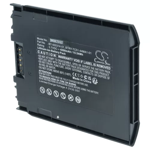 Kézi számítógép 2x akkumulátor Zebra BT-000314-01, BTRY-TC51-43MA1-01, BT-000314A helyett - 4200mAh, 3.7V