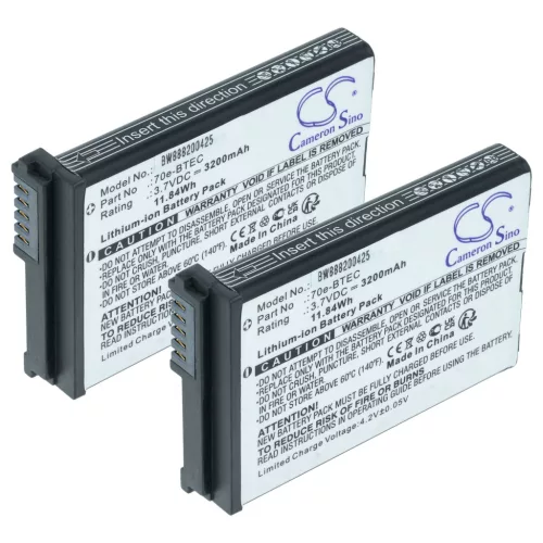 Kézi számítógép 2x akkumulátor Honeywell 60S-BATT-1, 70e-BTEC, BAT-EXTENDED-01 helyett - 3200mAh, 3.7V