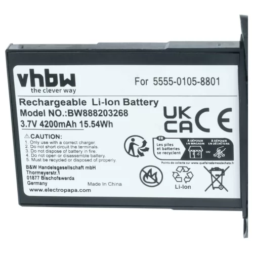 Kézi számítógép 2x akkumulátor helyettesíti NCR Orderman 5555-0105-8801 - 4200mAh, 3.7V