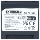 EXTENSILO akkumulátor FLEX AP18/6.0 készülékhez, Li-Ion, 18 V, 6000 mAh